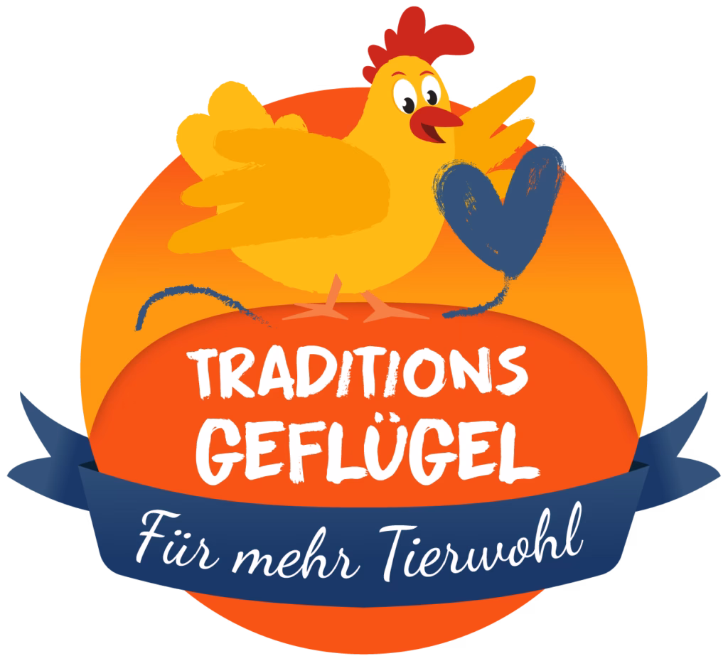 Logo Traditionsgefl&uuml;gel "F&uuml;r mehr Tierwohl"